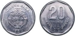 Costa Rica Second Republic 1985 20 Colones (Stainless steel) Stainless steel Casa da moeda do Brasil (25000000) 9.7g UNC KM 2...