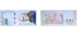 Venezuela Bolivarian Republic 2018 200 Bolívares Paper UNC P 107 NCV bbcv200bss