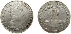 Bolivia Republic 1830 PTS JL 4 Soles Silver (.667) Potosi Mint 13.5g VF KM 96a
