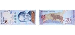 Venezuela Bolivarian Republic 2018 20 Bolívares Paper UNC P 104 NCV bbcv20bss