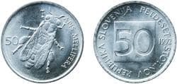 Slovenia 1992 50 Stotinov Aluminium (98% Aluminium, 2% Magnesium) Bayerisches Münzkontor Mint (5015000) 0.85g BU KM 3 Schön ...