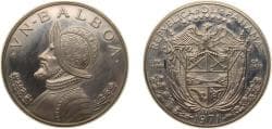 Panama Republic 1971 1 Balboa Silver (.900) (Copper .100) San Francisco Mint (17559) 26.73g PF KM 27