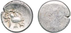 Cambodia Kingdom 1847 - 1860 2 Pe / ½ Fuang - Norodom I Silver 1.52g XF