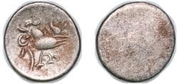 Cambodia Kingdom 1847 - 1860 2 Pe / ½ Fuang - Norodom I Silver 1.27g VF