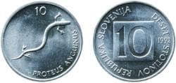Slovenia 1992 10 Stotinov Aluminium (98% Aluminium, 2% Magnesium) Bayerisches Münzkontor Mint (2515000) 0.57g BU KM 7 Čop 21...