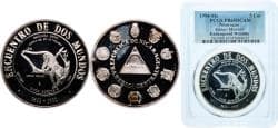Nicaragua Republic 1994 Mo 5 Córdobas (Congo Monkey) Silver (.925) (20200) 27g PCGS PR 65 KM 86 Schön 84