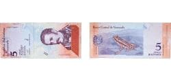 Venezuela Bolivarian Republic 2018 5 Bolívares Paper UNC P 102 NCV bbcv5bss