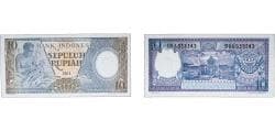Indonesia Republic 1963 10 Rupiah Paper UNC P 56