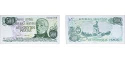 Argentina Federal Republic 1975 500 Pesos (without "Ley" or "Decreto-Ley") Paper UNC P 303 Bottero 2421 to 2434