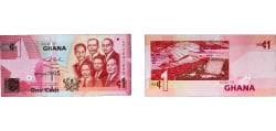 Ghana Republic 2007 1 Cedi Paper UNC P 37