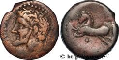 NUMIDIA - KINGDOM OF NUMIDIA - MASINISSA or MICIPSA Cirta, Numidie c. 150 AC. (27,5mm, 14,47g, 11h)