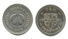 Ghana KM16(C) 10 Pesewa Cleaned