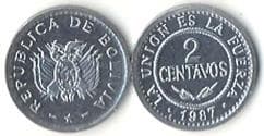 Bolivia KM200(U) 2 Centavos