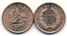 Bolivia KM184(U) 1 Boliviano