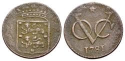 Netherland East Indies, VOC coinage, West Friesland, copper duits 1781.