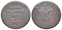 Netherland East Indies, VOC coinage, West Friesland, copper duits 1777.