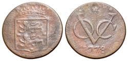 Netherland East Indies, VOC coinage, West Friesland, copper duits 1788.