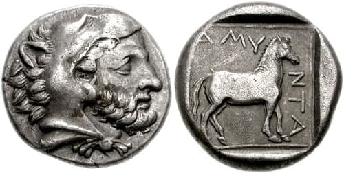 Amyntas III of Macedon Macedon BMC Amyntas III 13