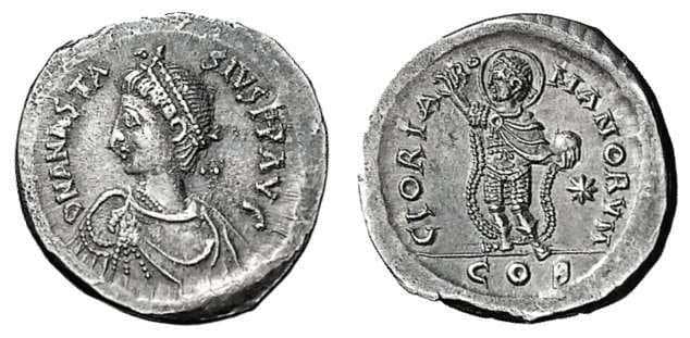 SB 9 Anastasius, AR Miliarense, 4