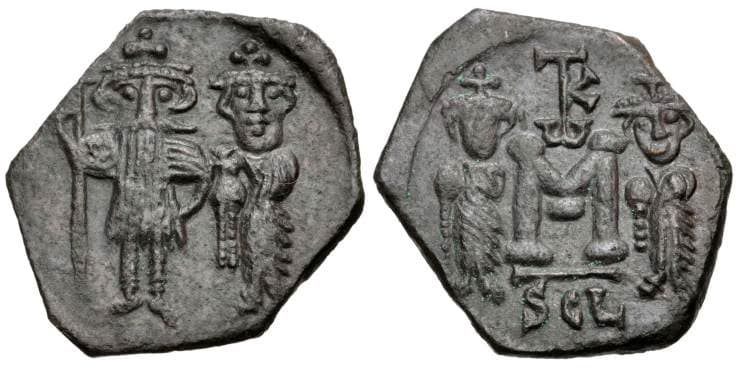 SB 1110 Constans II, 641-668, AE Follis, Syracuse