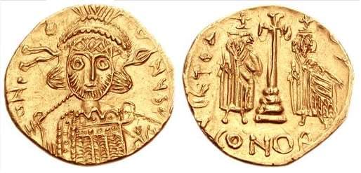 sb1154 Ancient Imitation Constantine IV Pogonatus, with Heraclius and Tiberius