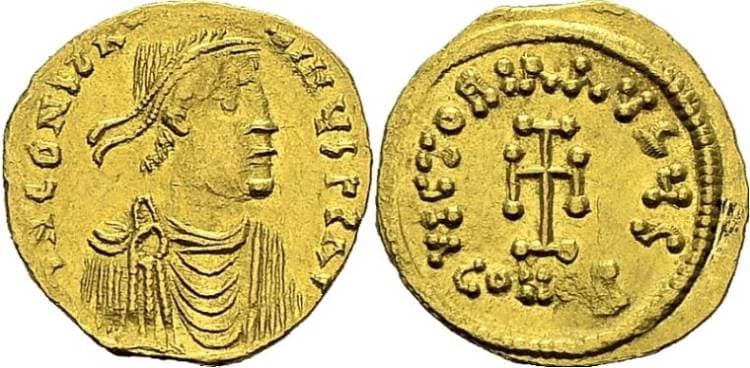 SB 1162 Constantine IV Pogonatus AV Tremissis