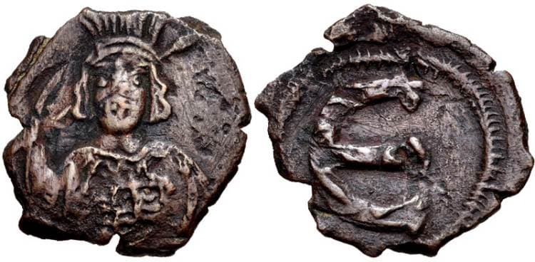 SB 1184 Constantine IV Pogonatus AE Pentanummium, AD 668-673