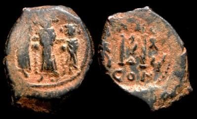 SB 806 Heraclius, Heraclius Constantine and Martina, AE Follis