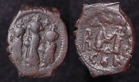 SB 808 Heraclius, Heraclius Constantine and Martina, AE Follis
