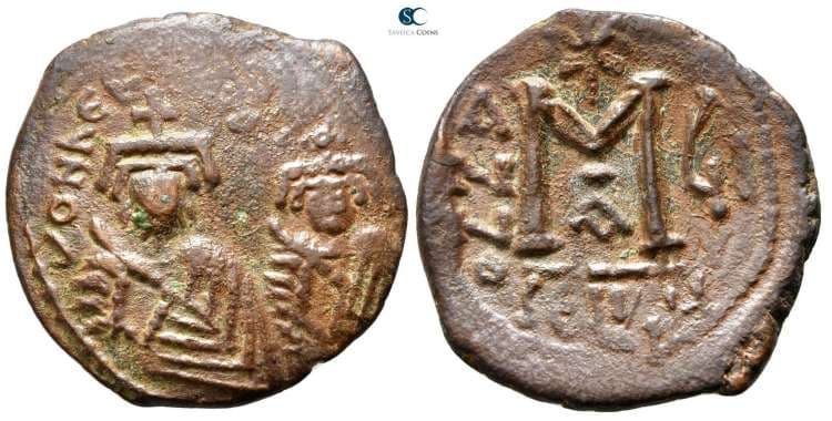 SB 844 Heraclius and Heraclius Constantine, AE Follis, Seleucia Isauriae
