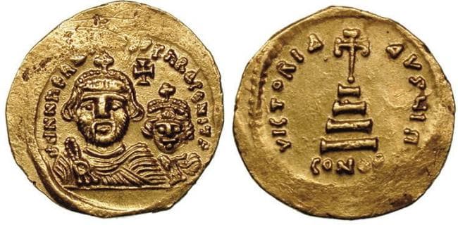 SB 851 Heraclius and Heraclius Constantine AV Solidus