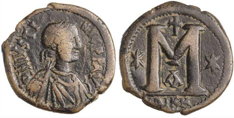 SB 83,A Justin I, AE Follis, Nicomedia