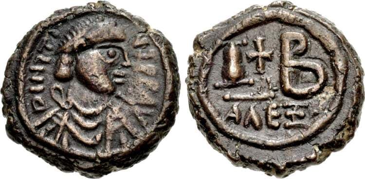 SB 112 Justin I, AE 12 Nummi, Alexandria