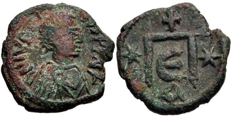 SB 113, A Justin I AE pentanummium, Constantinople