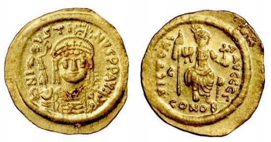 SB 348 Justin II, AV solidus