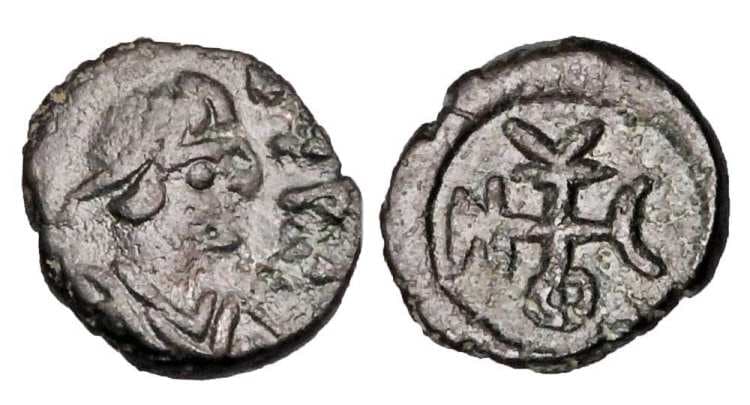 SB 387 Justin II, AE nummus, Antioch