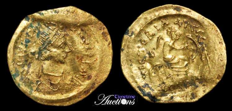 BMC Vandals 42 Ostrogoths, Theodahat? AV Semissis, in the name of Justinian I