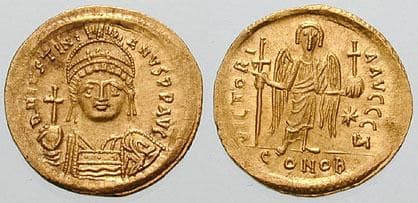 SB 139 Justinian I AV Solidus