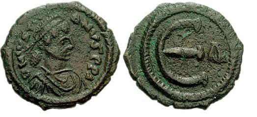 SB 170 Justinian I, Pentanummium, 527-568 AD, Constantinople