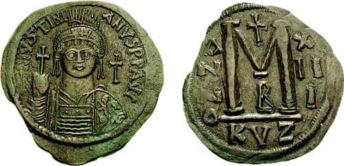 SB 207 Justinian I, AE Follis