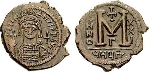 SB 220 Justinian I, AE Follis