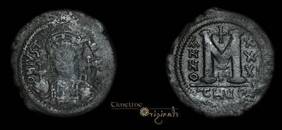 SB 222 Justinian I, AE Follis