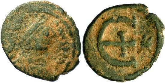 SB 244 Justinian I, AE Pentanummium, 527-565 AD, Antioch