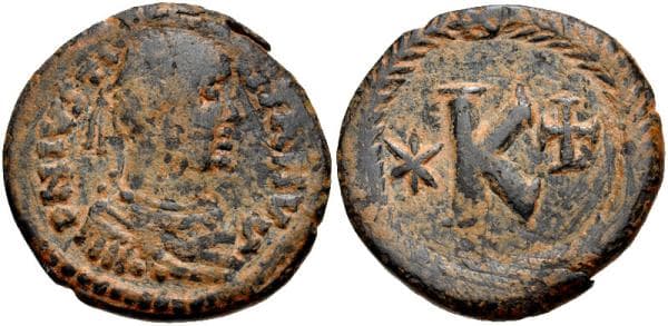 SB 302 Justinian I, AE Half-follis, Rome mint