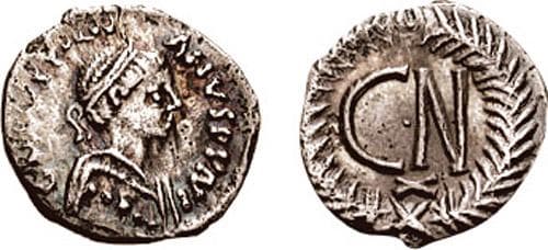 SB 314 Justinian I AR 250 Nummi