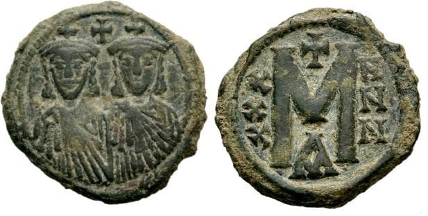 SB 1515 Leo III and Constantine V, AE Follis