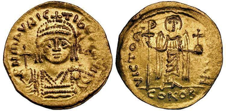 SB 477 Maurice Tiberius, 582-602 AD, AV solidus (4