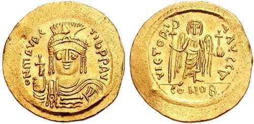 SB 478 Maurice Tiberius, 582-602 AD, AV solidus (4