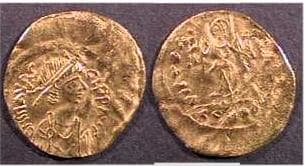 SB 485 Maurice Tiberius, 582-602 AD, AV semessis, 2