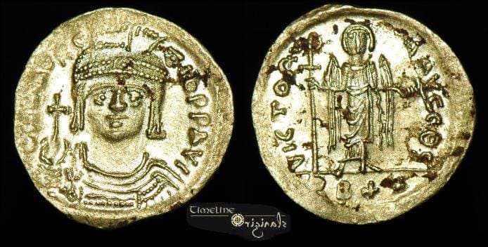 SB 529 Maurice Tiberius, AV light weight solidus (22 siliquae), 4